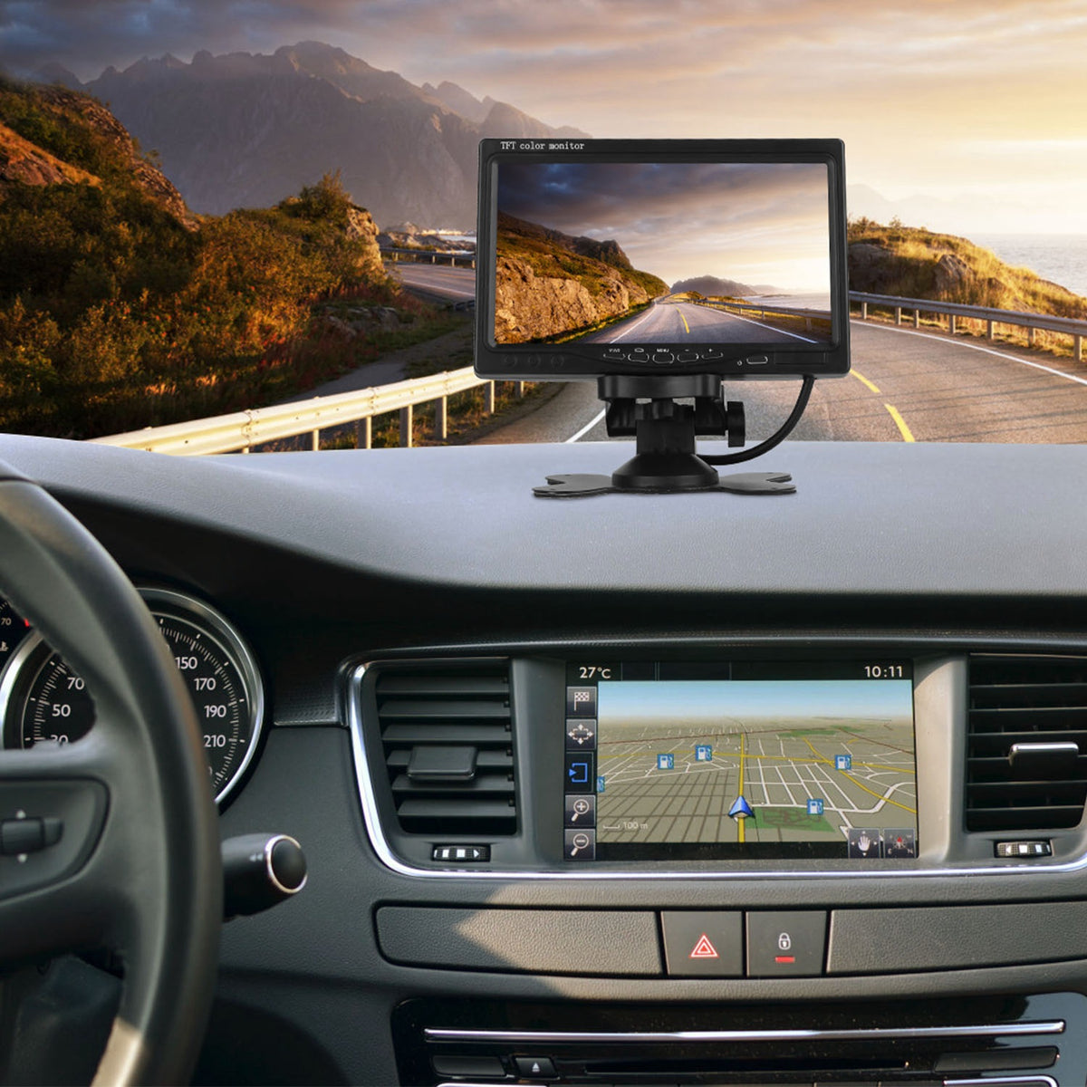 1Pc 7In Screen Backup Camera System Vehicle Rear View Monitor Kit IP67 Waterproof Car Parking Reverse System With Night Vision For Car Trunk Van SUV - image 10