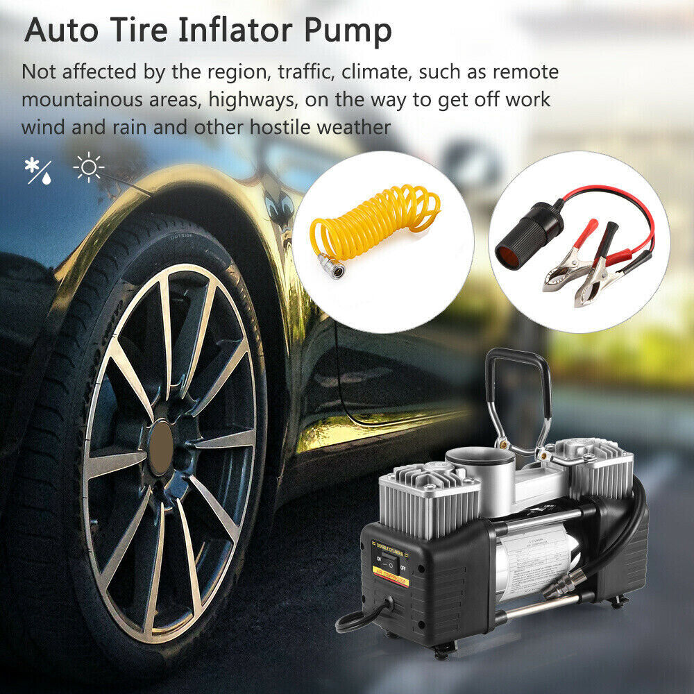150PSI HEAVY DUTY PORTABLE 12V ELECTRIC CAR TYRE INFLATOR AIR COMPRESSOR - image 10