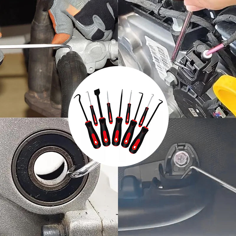 9PCS Profession Scraper Hook And Pick Tool Set O Ring Seal Removal Set&Mini Hook - image 10