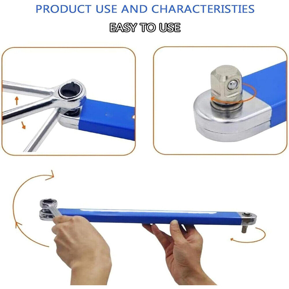 Offset Extension Wrench Ratchet Spanner Wrench Extender Adapters Multifunction - image 9