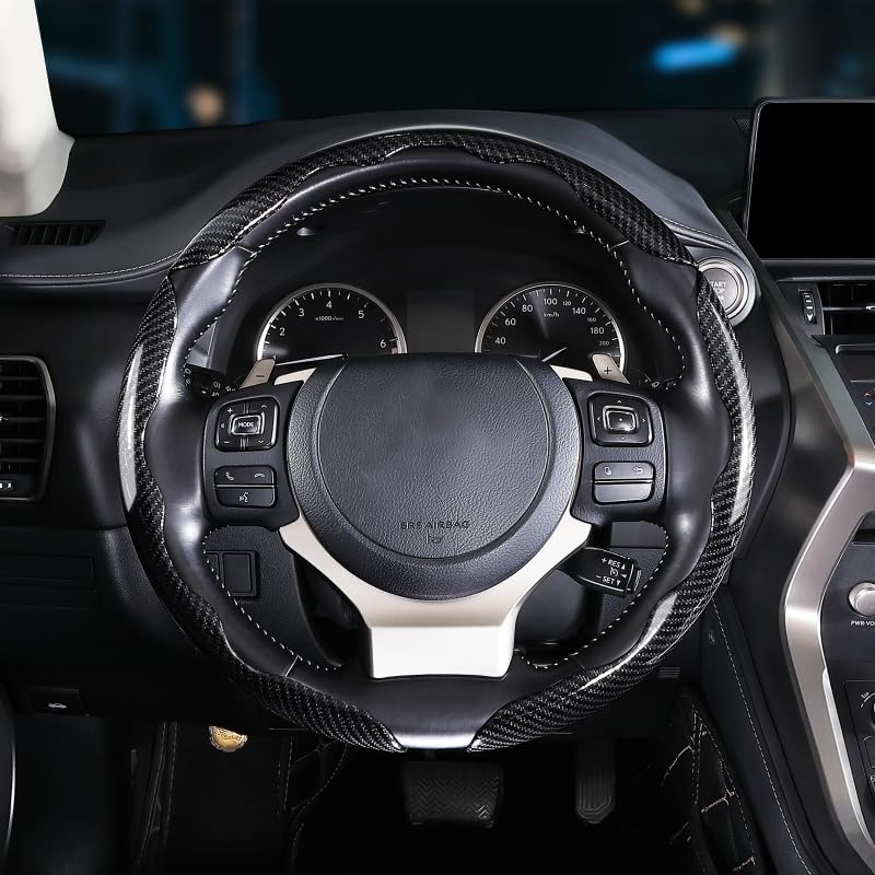 7-Car Steering Wheel Cover-Black - image 8