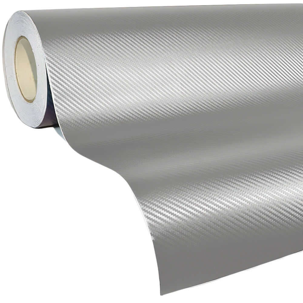 Silver Carbon Fibre Film Wrap With Applicators - image 2