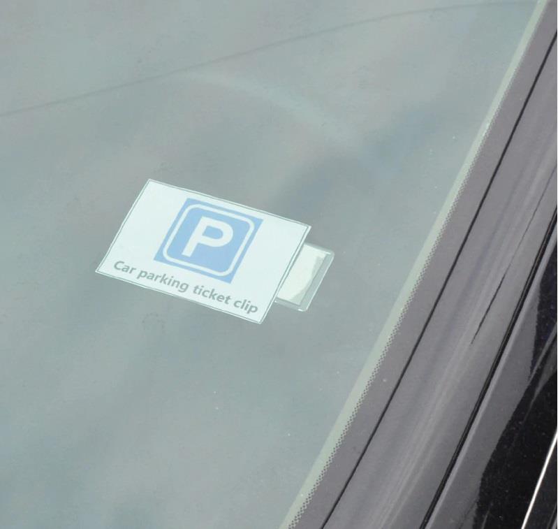 Car Windscreen Transparent Parking Ticket Holder Clip - image 2