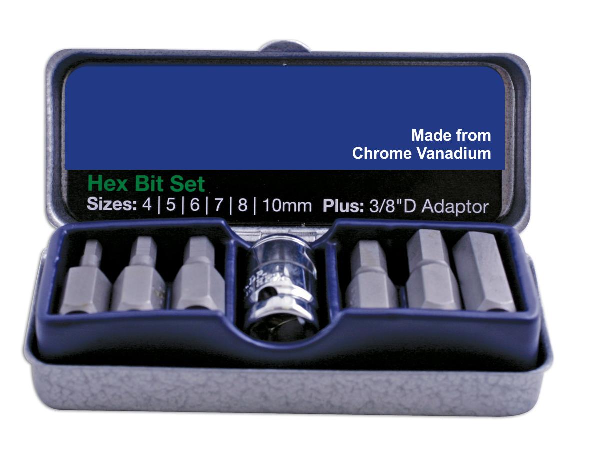 Hex Bit Set 7 Pieces Case Kit