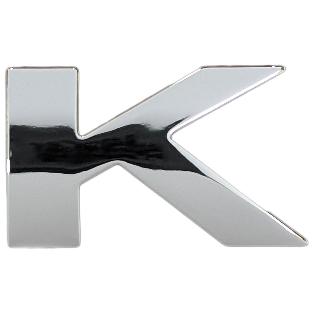 Chrome Letter Badge "K"