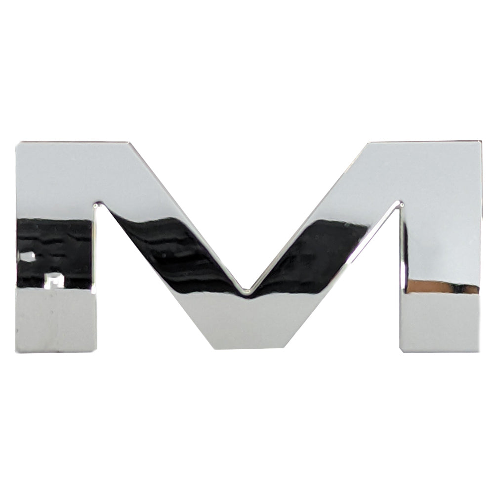 Chrome Letter Badge "M"