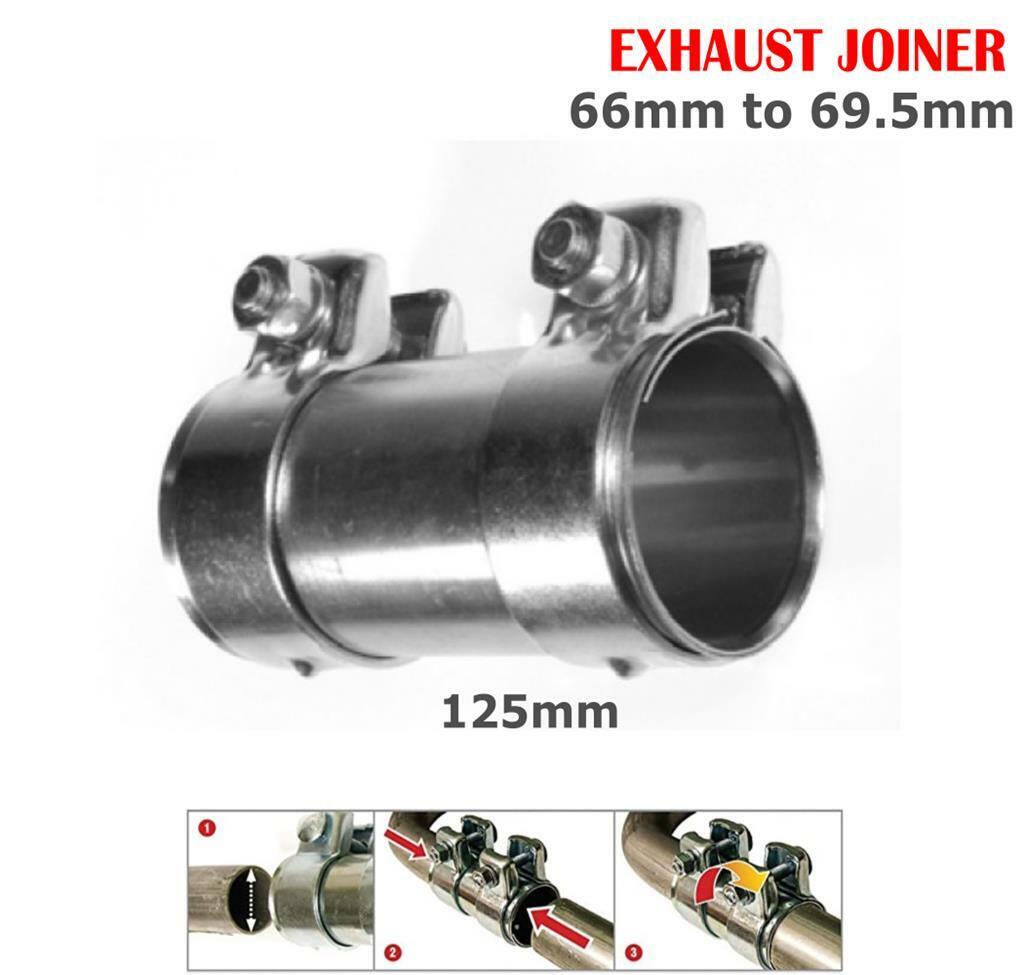 Exhaust Pipe Connector Sleeve Joiner 66mm to 69.5mm / 125mm - image 2