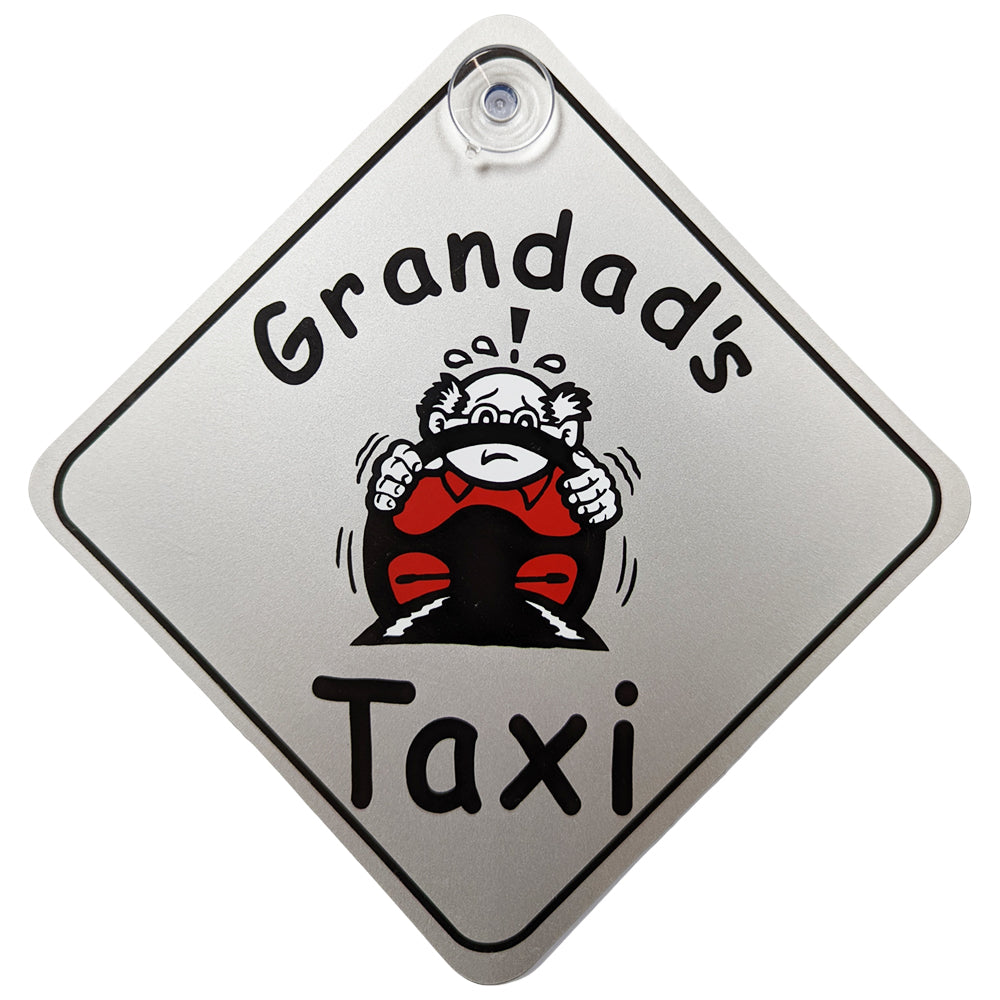 Grandads Taxi Diamond Sign - Suction Cup