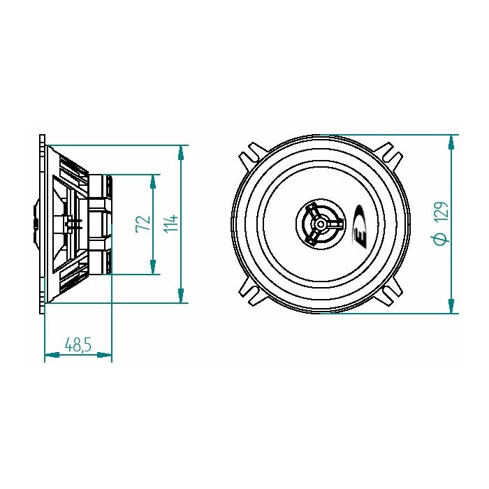 Alpine 5-1/4" (13cm) Coaxial 2-Way Speakers - image 2