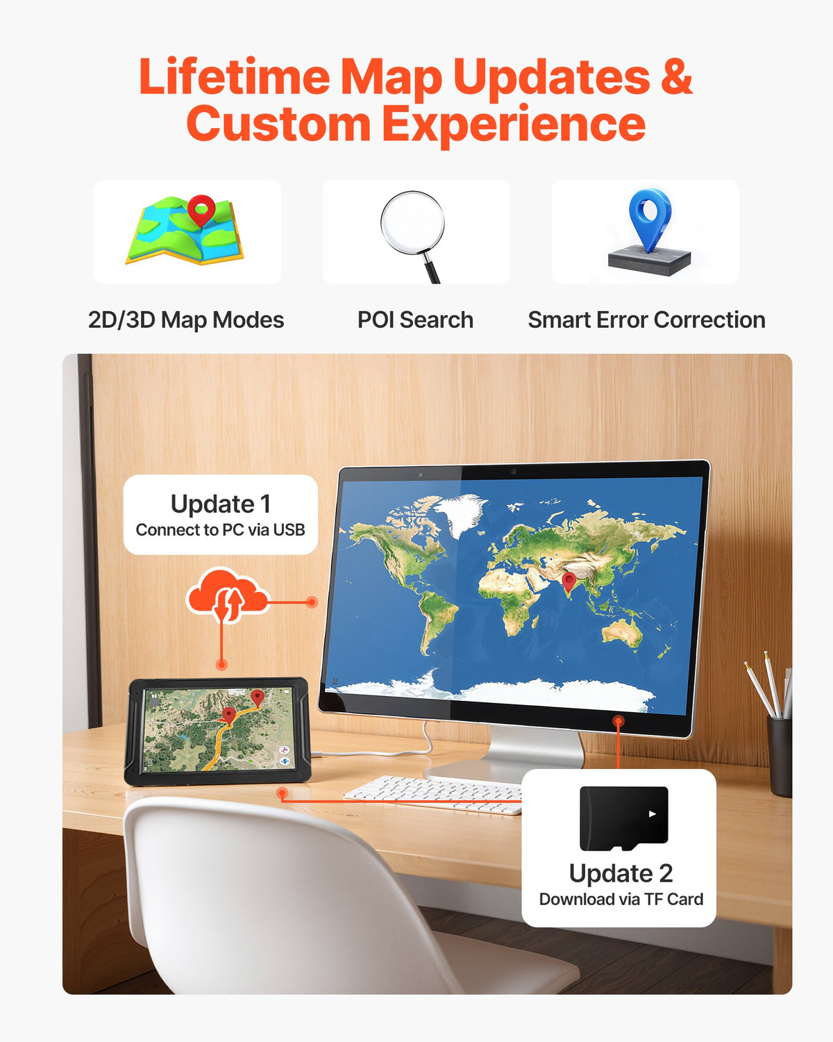 GPS Navigator For Car 9 Inch Touch Screen 16GB GPS Navigation System Dash Cam - image 5