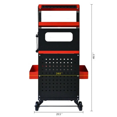 4 LEVEL MULTI PURPOSE TROLLEY FOR DIAGNOSTICS-BLACK RED - image 2