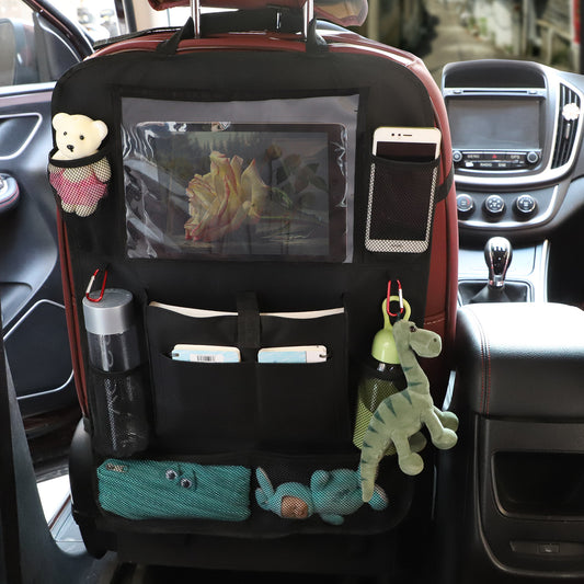 Car back seat organiser, multi-pocket