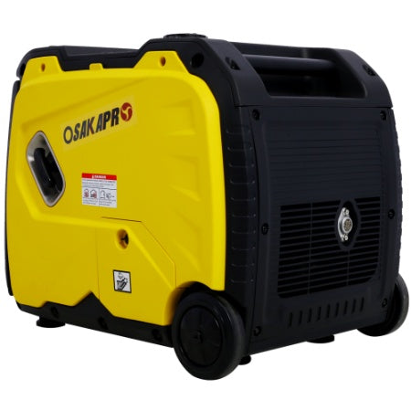 Super Quiet Inverter Generator 4500w Portable Generator Electric Start, Foldable Handle With Wheel,212cc 4 Stroke CARB EPA Compliant - Yellow