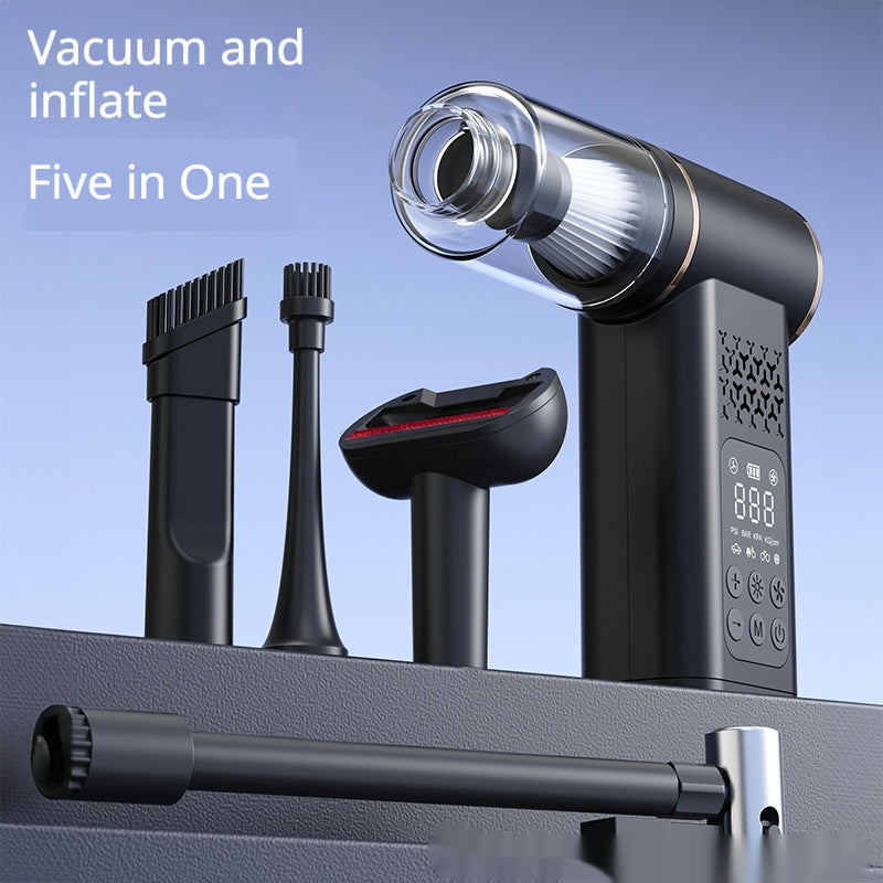 2-in-1 Car Vacuum Cleaner and Tyre Inflator, USB Rechargeable