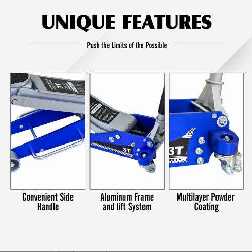 3T Aluminum Iron Horizontal Jack - image 6