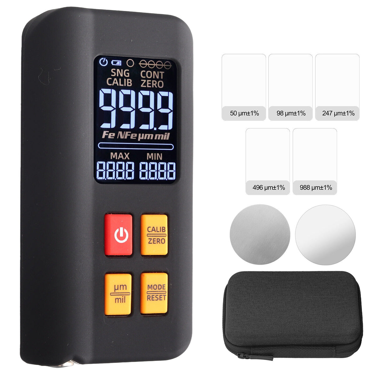 LCD Digital Thickness Gauge Car Coating Paint Film Depth Tester Fe NFe Probe - image 3