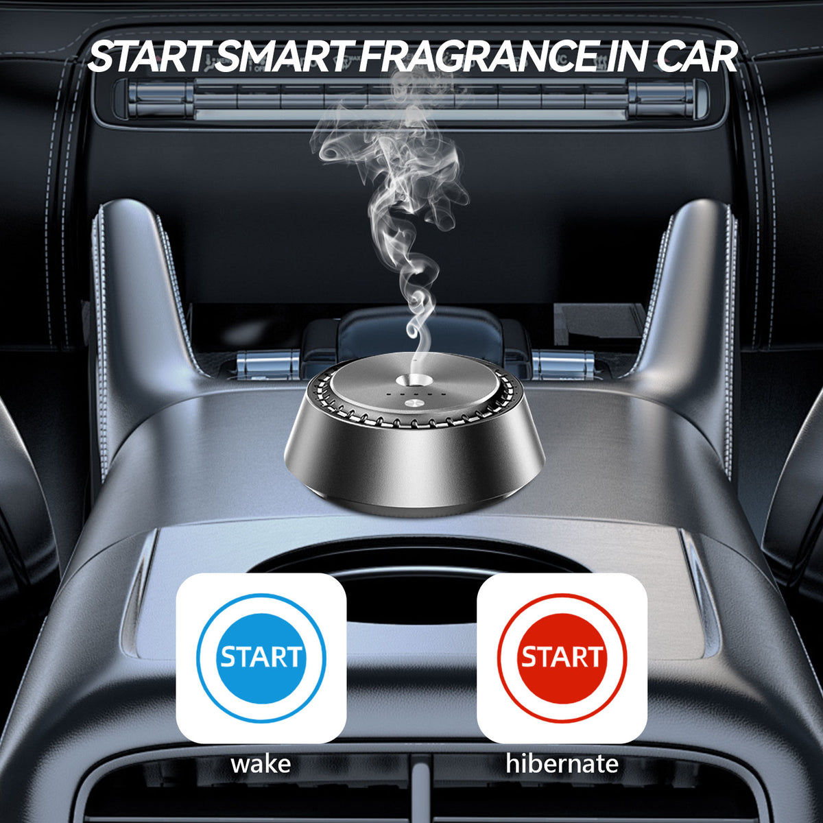 Alloy PC Three Speed Control Intelligent Car Mounted Aromatherapy Ultrasonic Atomization Chip Nano Levelatomized Essential Oil Wireless Car Humidifier - image 8