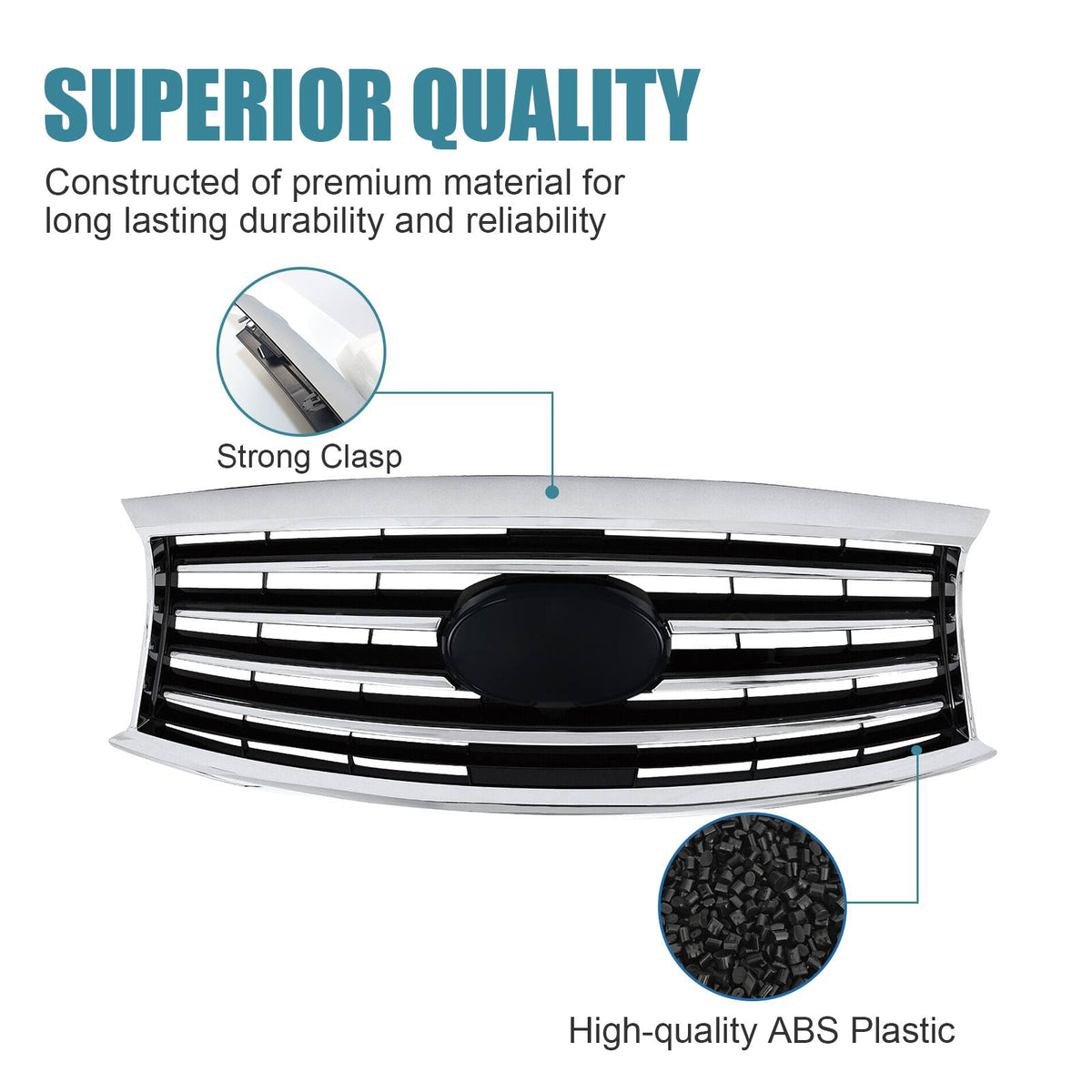 Front Grill For 2013 INFINITI JX35 14-15 INFINITI QX60 With Camera Option - image 4