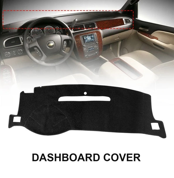 Fit For Chevy Silverado Tahoe Suburban 2007-2014 US Dashboard Pad Dash Cover Mat - Black