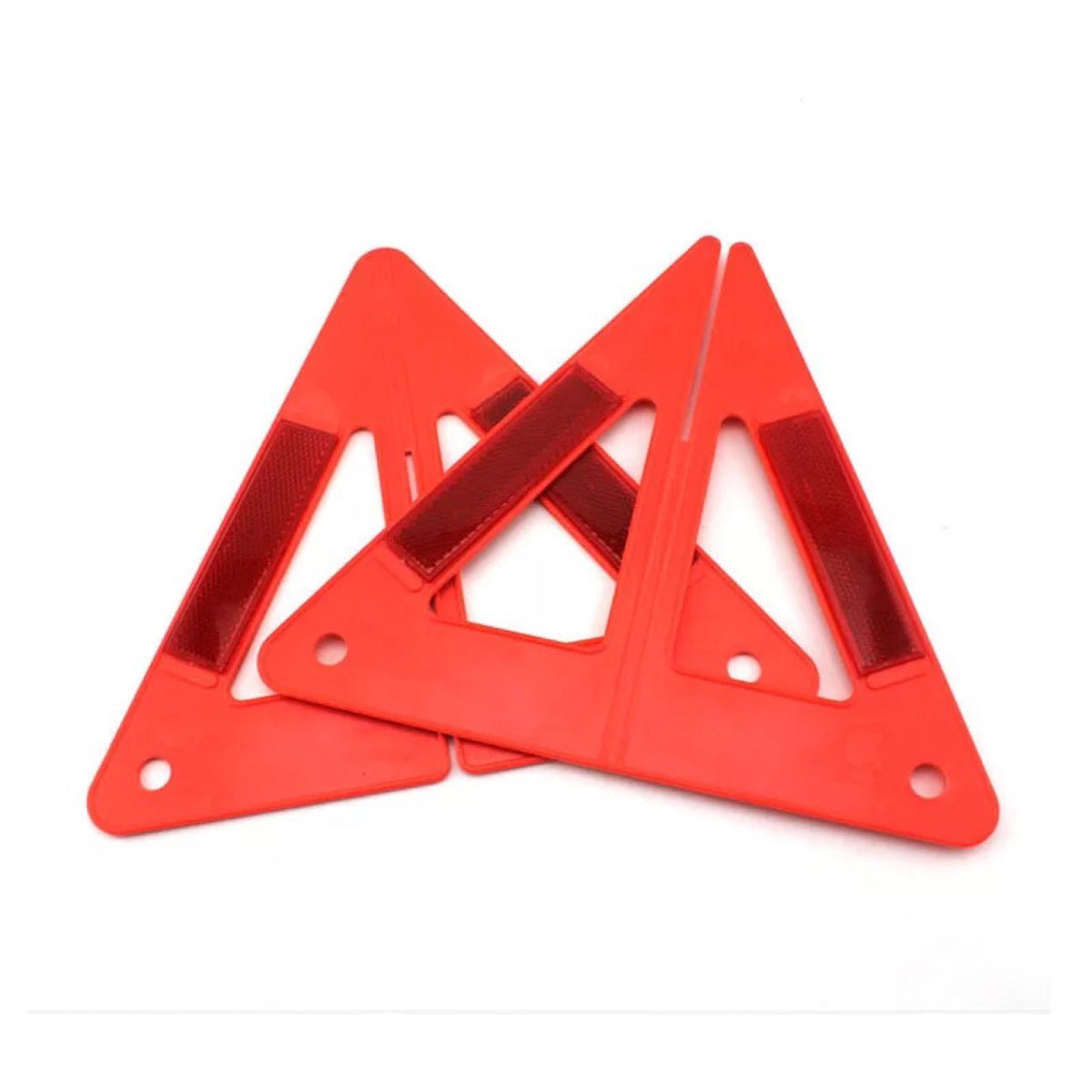 Warning triangle – foldable, reflective – two triangles stacked together on white background