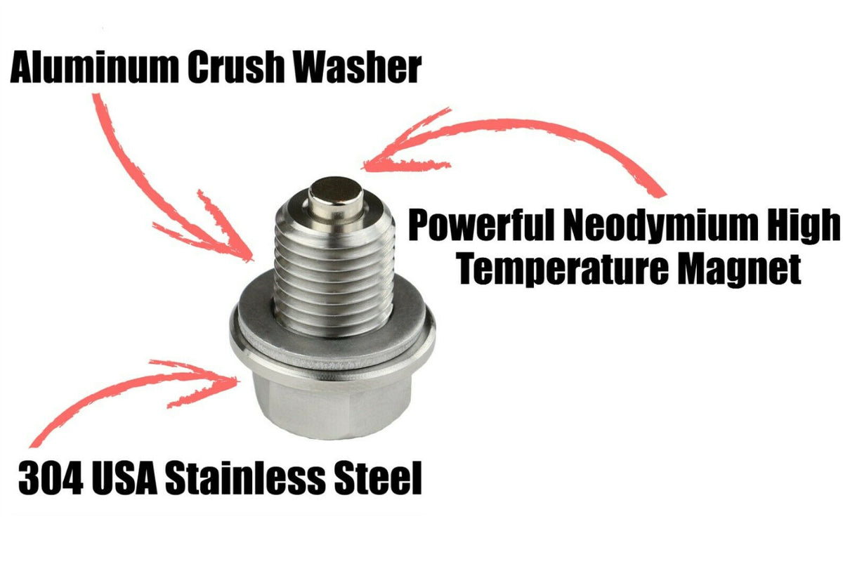 Magnetic Sump Plug – Stainless Steel, M14 x 1.5 - image 3