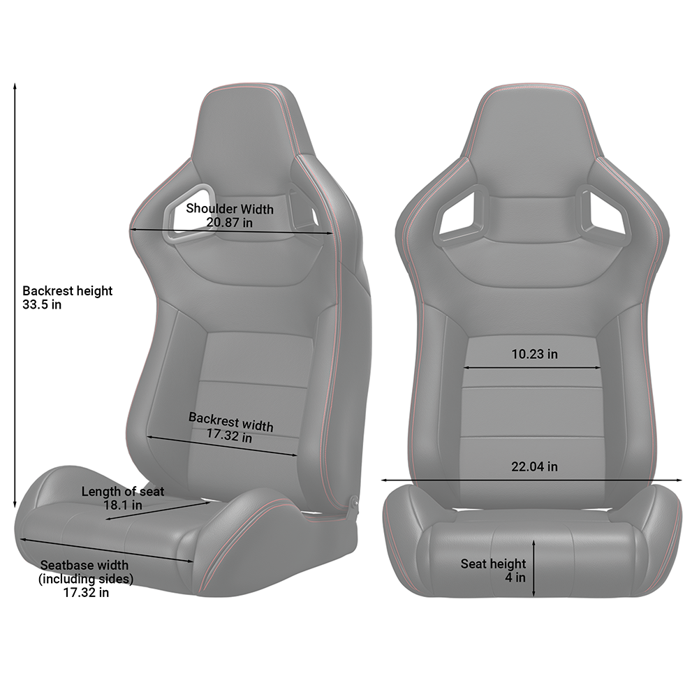 Two Universal Bucket Racing Seats -seat Bracket Not Included - image 8