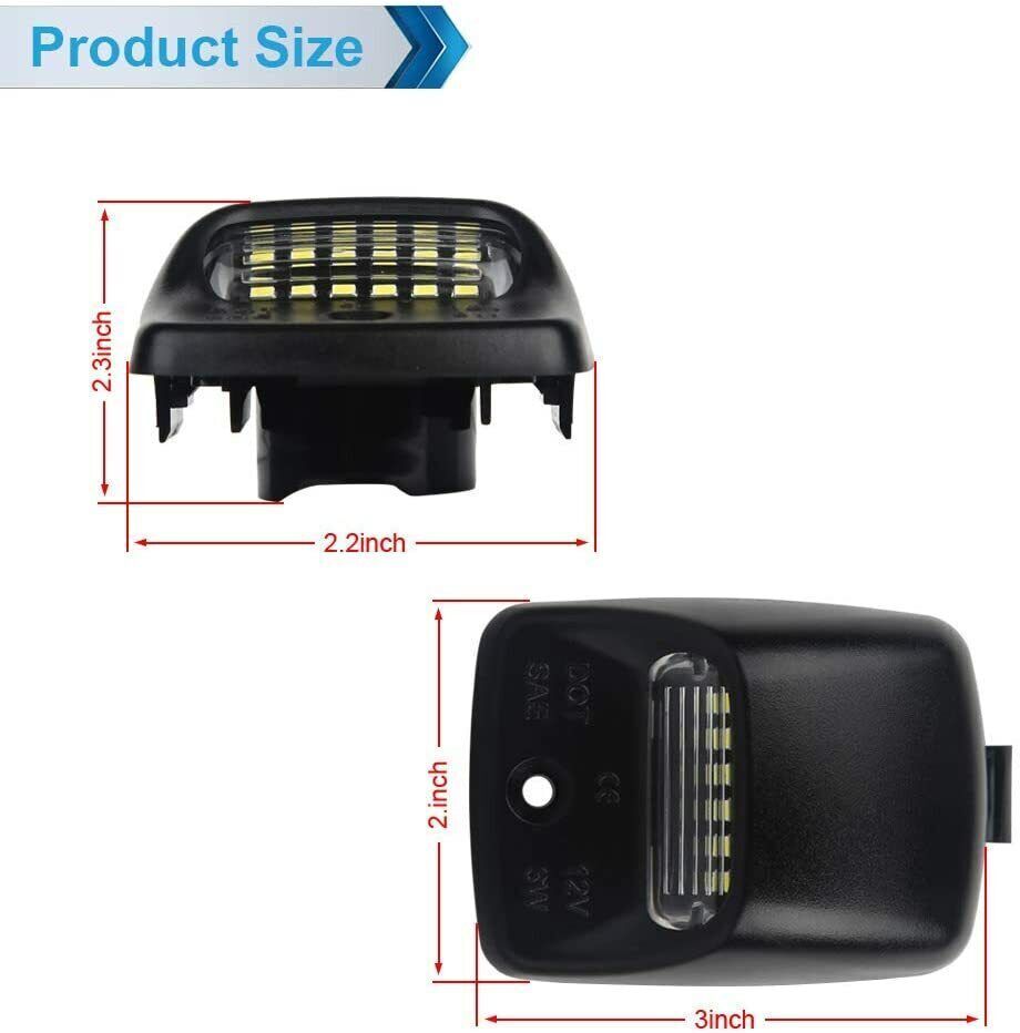 White LED Tag License Plate Light Bulbs Assembly Kit - image 4