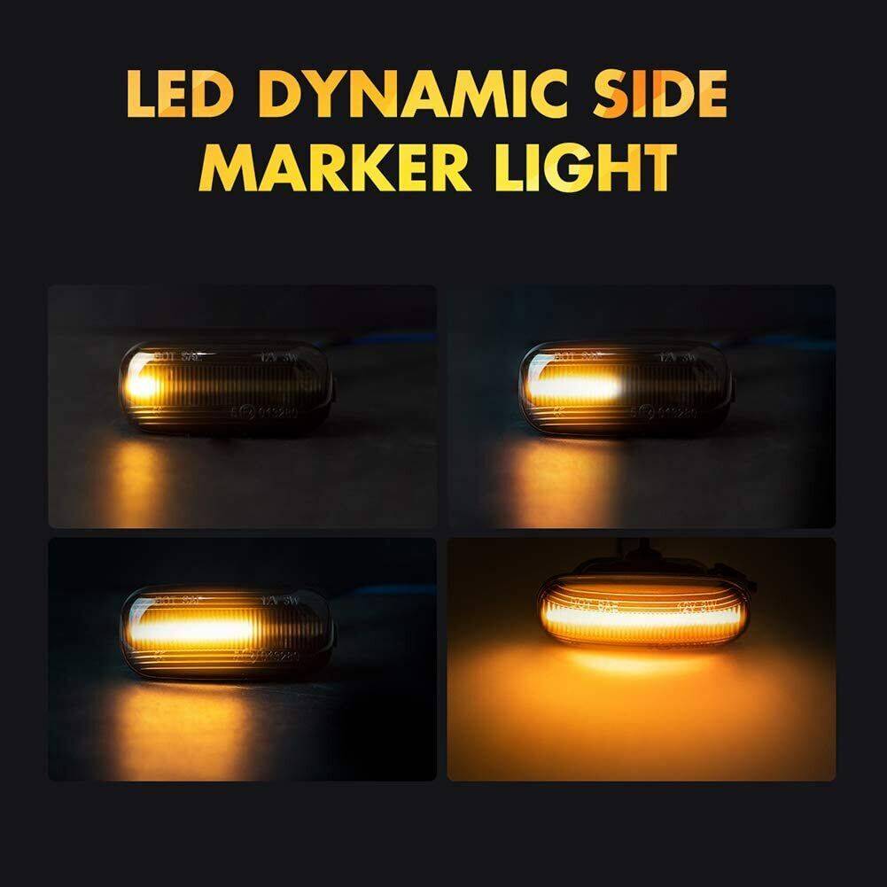 For A3 S3 8P A4 S4 RS4 B6 B7 B8 A6 S6 RS6 Sequential Led Side Marker Lights - image 6