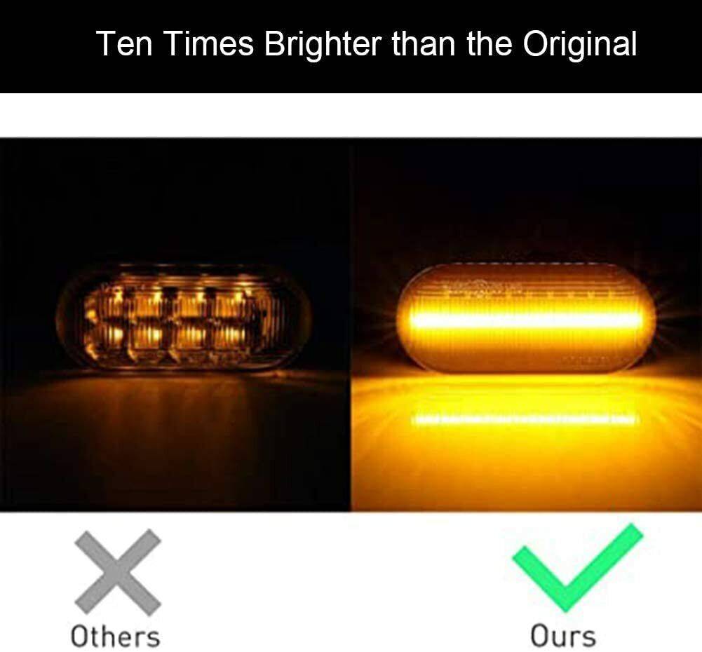 For A3 S3 8P A4 S4 RS4 B6 B7 B8 A6 S6 RS6 Sequential Led Side Marker Lights - image 9
