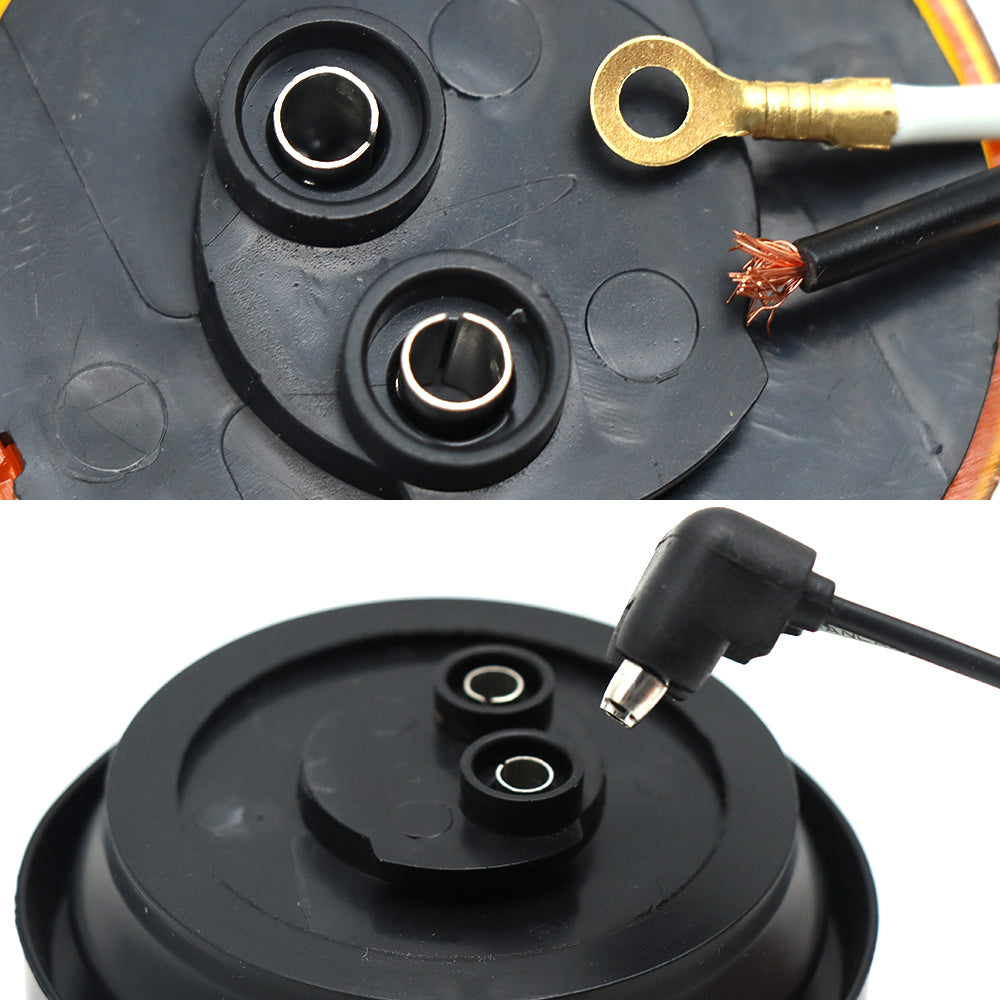 Truck Universal Small Taillight American Version, 4LED Rubber Ring Round Light With Plug ,12V, 5 Red Covers-5 Yellow Covers - image 5