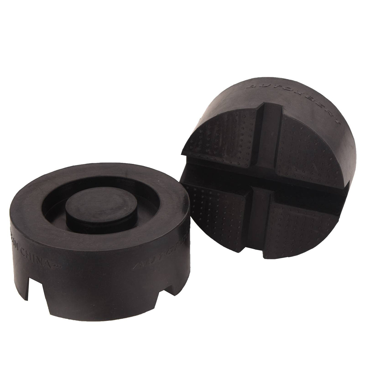 2PCS Universal Car Rubber Cross Slotted Jack Pad Adapter Guard Rail Floor - image 5