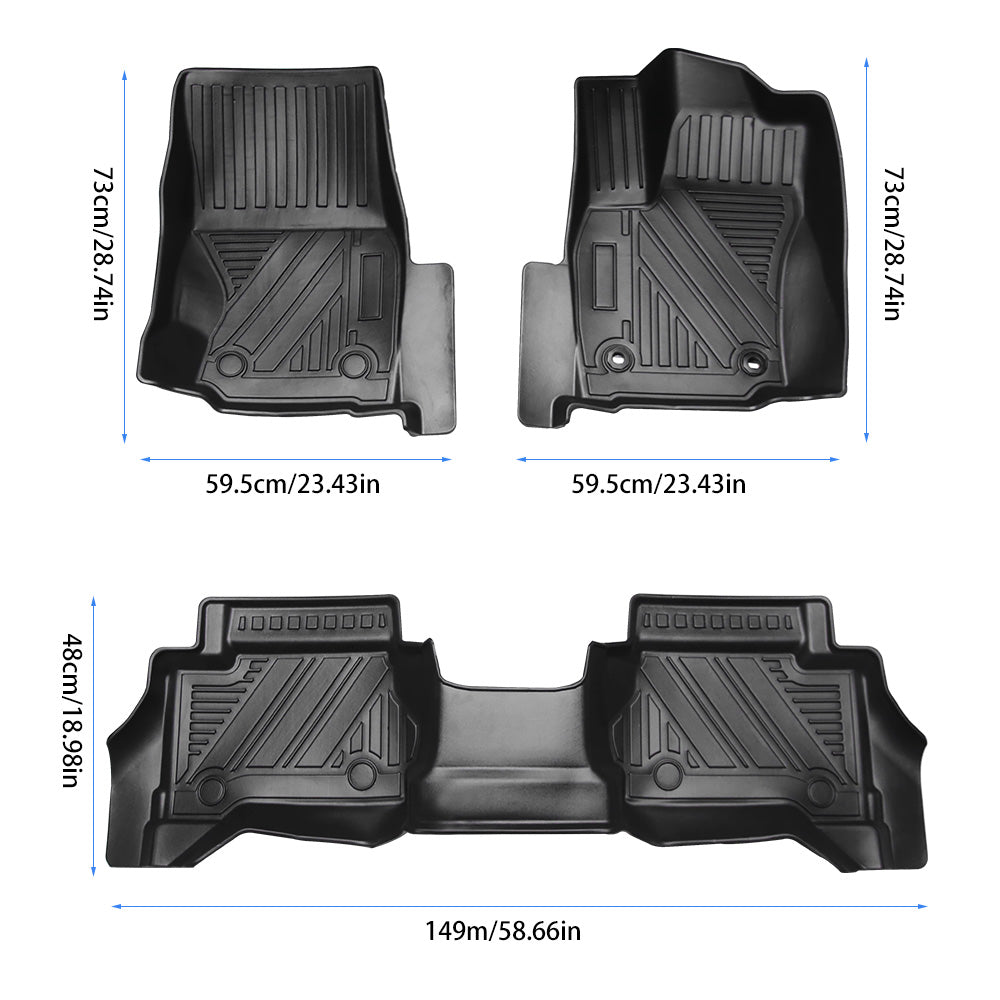 All Weather TPE Floor Liner Floor Mats Compatible With Tacoma 2024 Auto Accessories - image 2