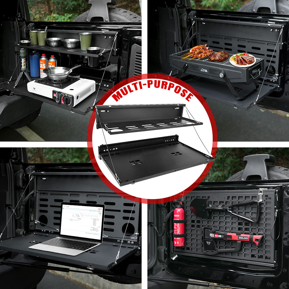 Tailgate Table For Ford Bronco 2021-2024 2-Tier Rear Storage Cargo Shelf - image 8