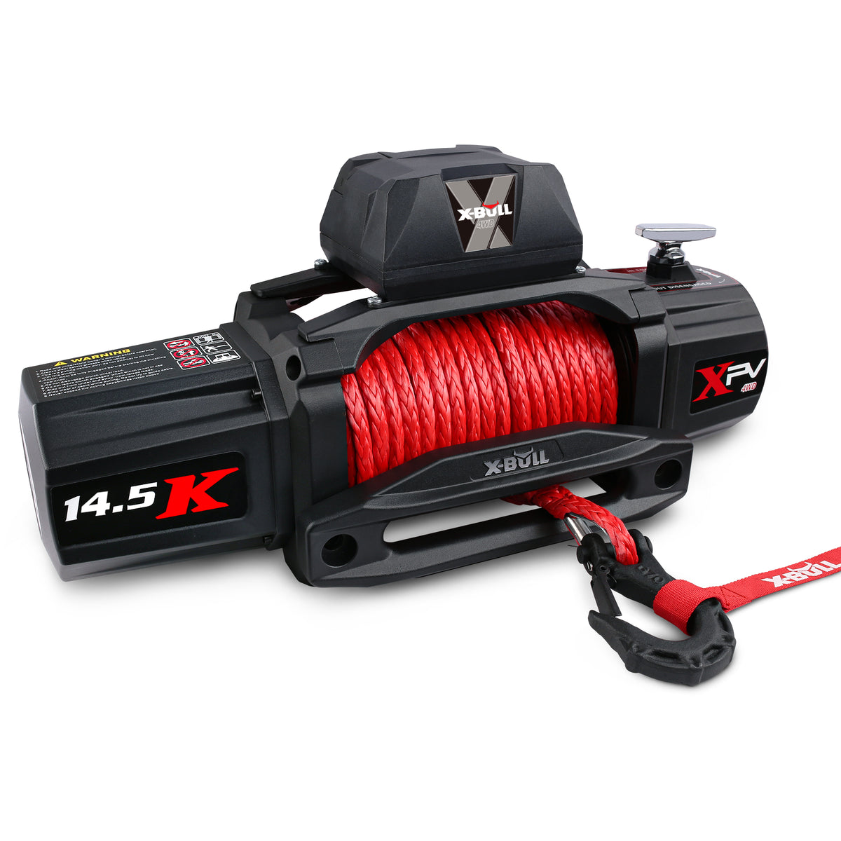X-BULL Electric Winch XPV 14500 Lbs 12V Synthetic Red Rope New Jeep Tractor 4WD Unavailable Platform - Amazon - image 4