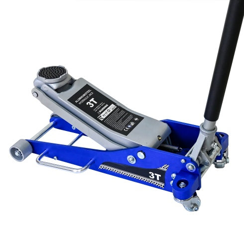 3T Aluminum Iron Horizontal Jack - Blue