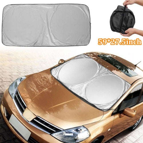 Foldable Reflective Car Windscreen Sunshade Cover - image 3
