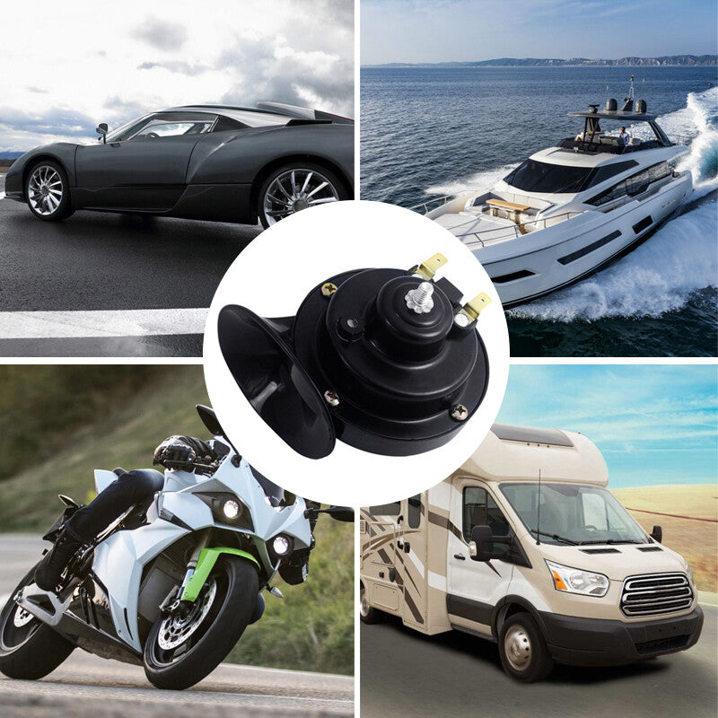 300DB 12V Electric Snail Horn Air Horn Raging Sound Fit For Car Boat Truck Train - image 4