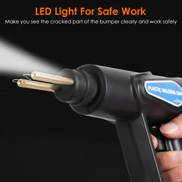 70W Plastic Welder Car Bumper Repair Kit Hot Stapler Welding Gun Plastic Repair Machine Soldering Tool With 200 Staples Pliers Cutter - image 4