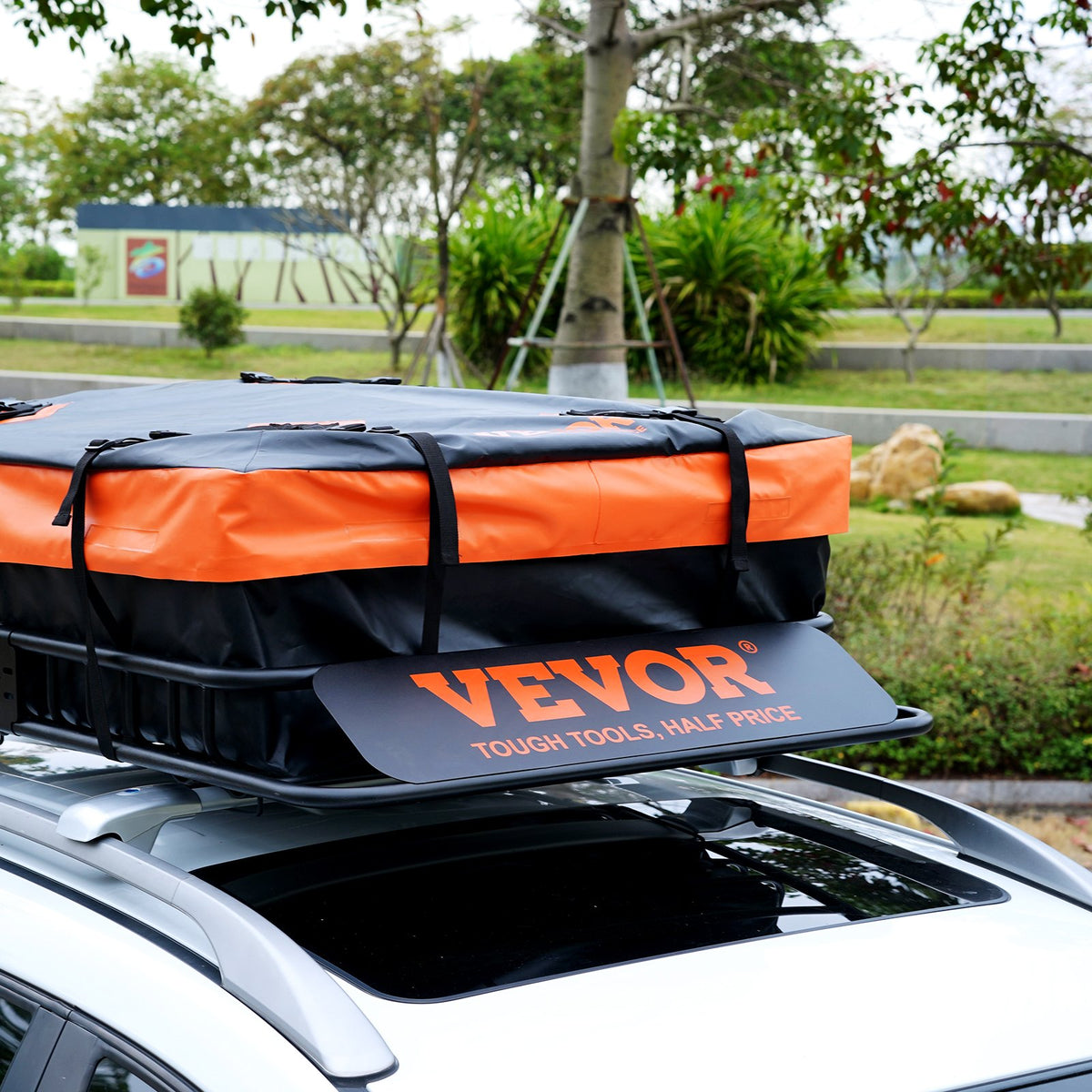 Roof Rack Cargo Basket, 130.5 X 91.5 X 12.7 Cm Rooftop Cargo Carrier W 15 Cu Ft Waterproof Cargo Bag, 90 Kg Capacity Universal Rack Carrier For SUV, Truck - image 9