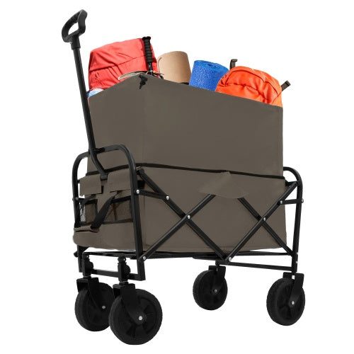 Minimeetall Extention ExCollapsible Foldable Wagon Cart Beach Wagon Heavy Duty Utility Cart Utility Wagon Grocery Cart For For Camping Shopping Sports Gardeing Fishing Supports 225lbs - Green