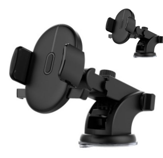 Telescopic dashboard phone holder, suction mount