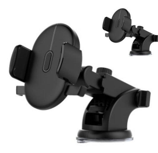 Telescopic dashboard phone holder, suction mount