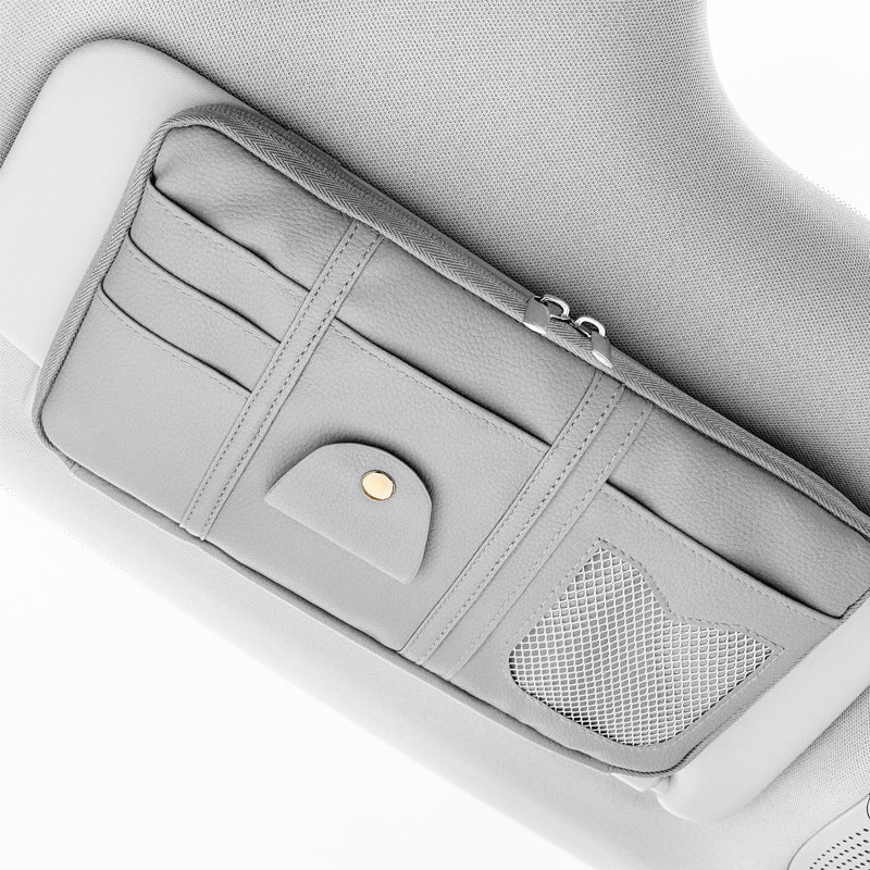 Leather-look sun visor organiser - image 7