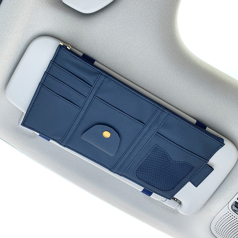 Leather-look sun visor organiser - image 9