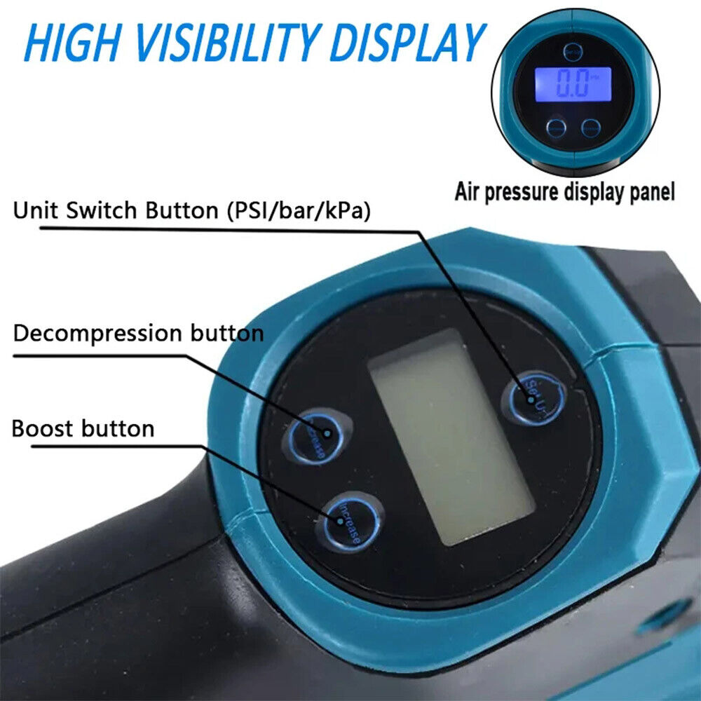 For 18V Cordless Inflator Body Only Car Digital Tyre Air Compressor - image 7