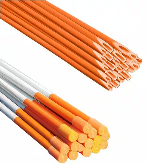 Snow Marker,rod 0.25x48inch,orange,20pcs - 1.22m