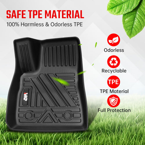Odorless TPE Floor Mat For Tesla Model 3 2023-2025 6 PCS Waterproof Duty-Proof Fully Surrounded Floor Liner Protection Foot Pad - image 7
