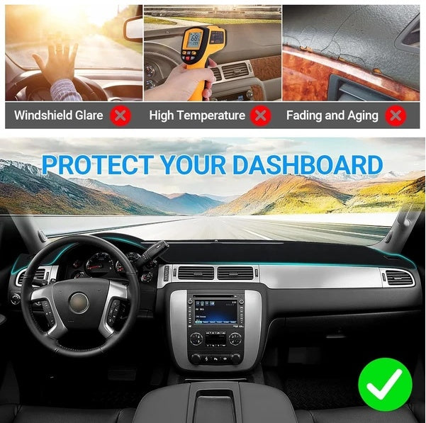 Fit For Chevy Silverado Tahoe Suburban 2007-2014 US Dashboard Pad Dash Cover Mat - image 5