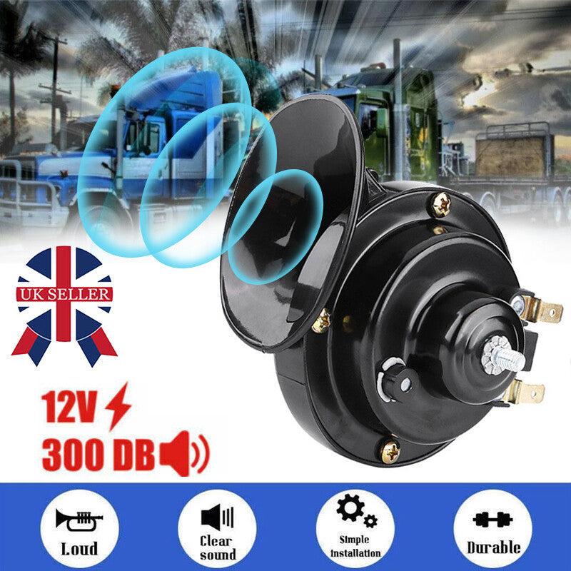 300DB 12V Electric Snail Horn Air Horn Raging Sound Fit For Car Boat Truck Train - image 8
