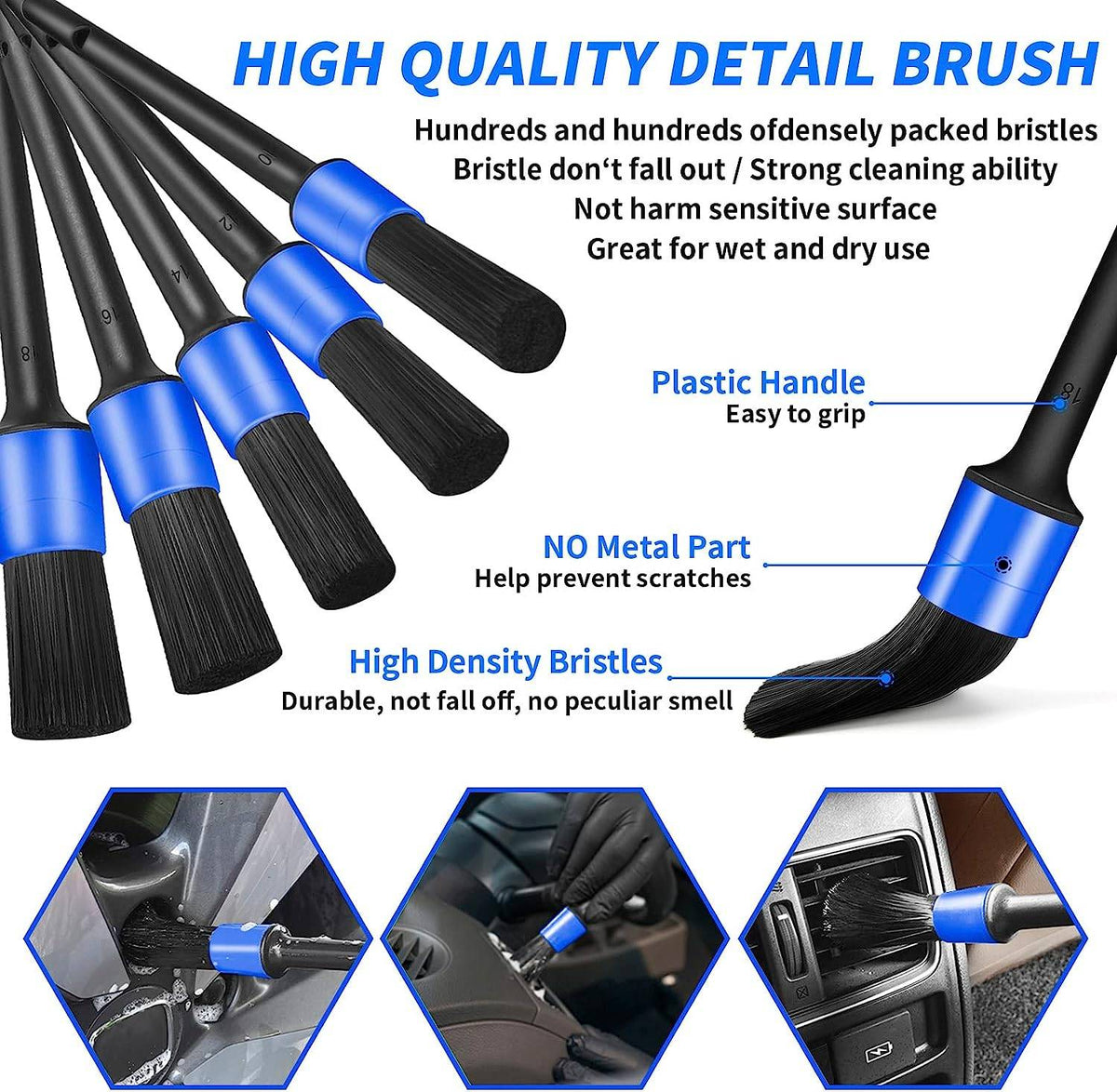 17Pcs Car Detailing Brush Set Drill Not Include - image 4